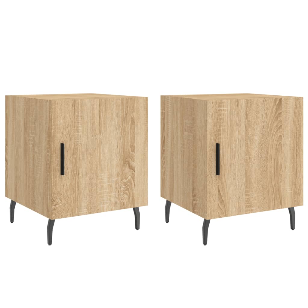 Tables de chevet 2 pcs. Chêne Sonoma 40x40x50 cm matériau bois