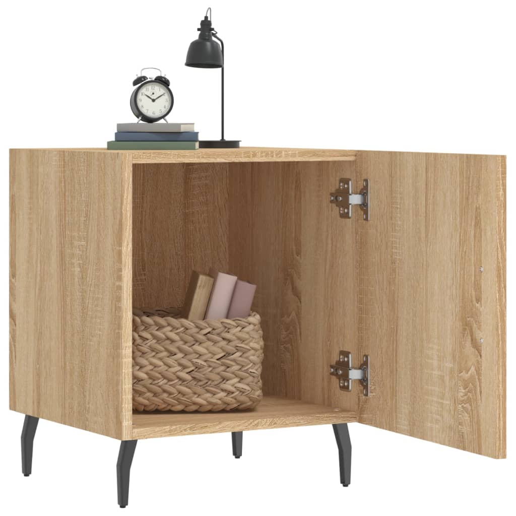 Tables de chevet 2 pcs. Chêne Sonoma 40x40x50 cm matériau bois