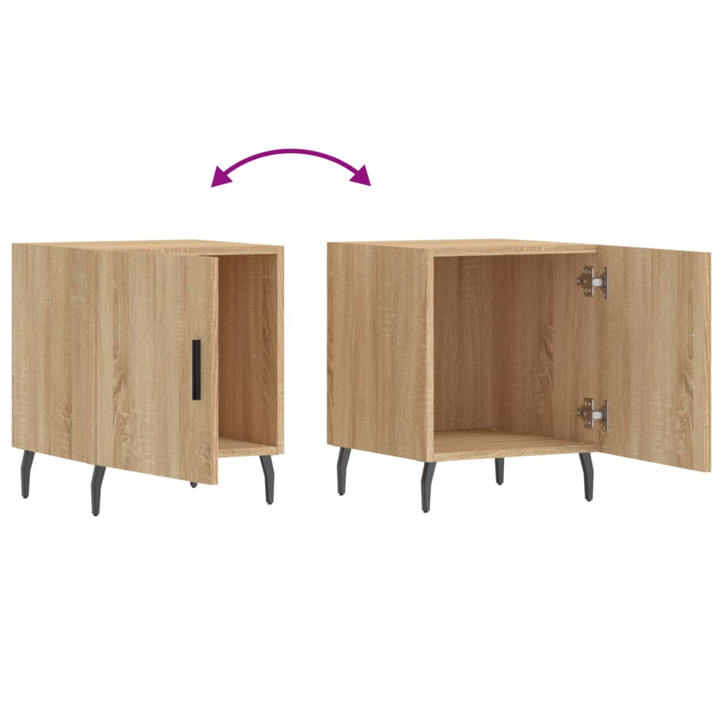 Tables de chevet 2 pcs. Chêne Sonoma 40x40x50 cm matériau bois