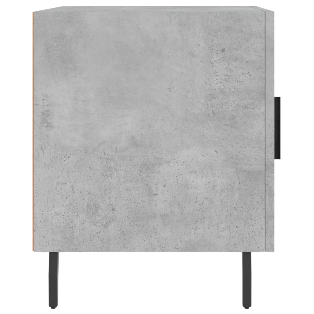 Bedside tables 2 pcs. Concrete grey 40x40x50 cm wood material