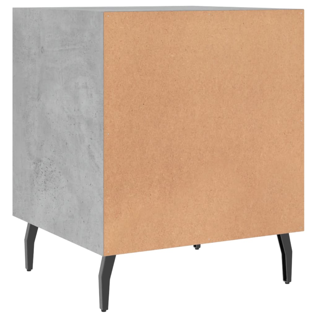 Bedside tables 2 pcs. Concrete grey 40x40x50 cm wood material