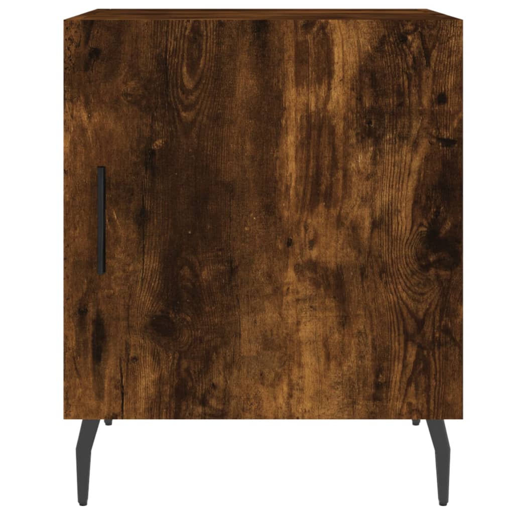 Bedside table smoked oak 40x40x50 cm wood material