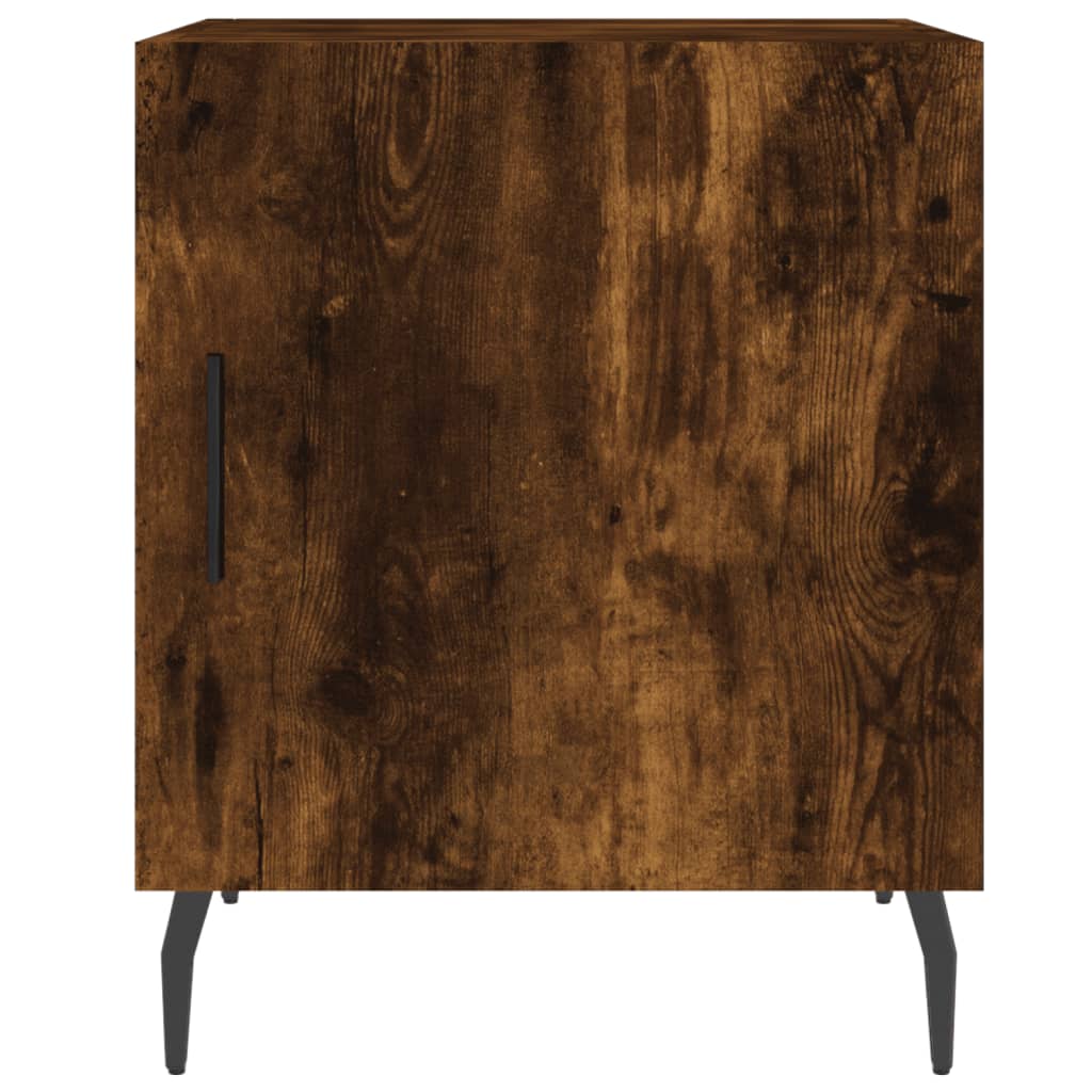 Tables de chevet 2 pcs. chêne fumé 40x40x50 cm matériau bois