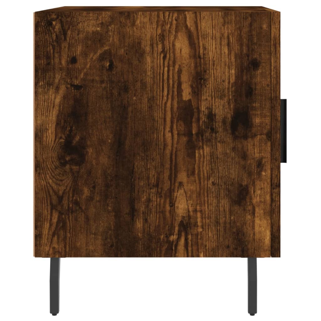Tables de chevet 2 pcs. chêne fumé 40x40x50 cm matériau bois
