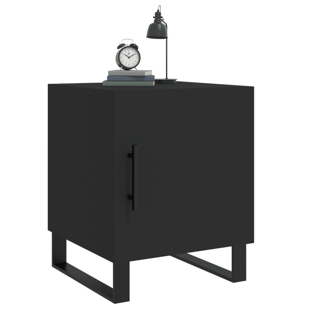Tables de chevet 2 pcs. Noir 40x40x50 cm en bois