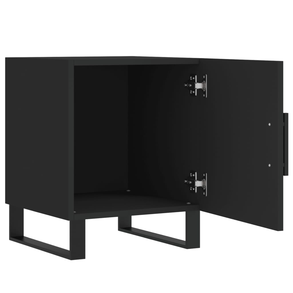 Tables de chevet 2 pcs. Noir 40x40x50 cm en bois