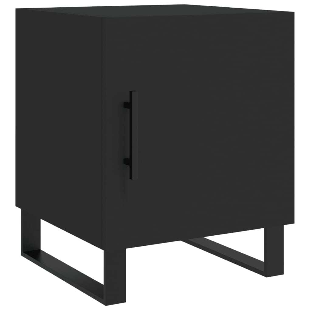 Tables de chevet 2 pcs. Noir 40x40x50 cm en bois