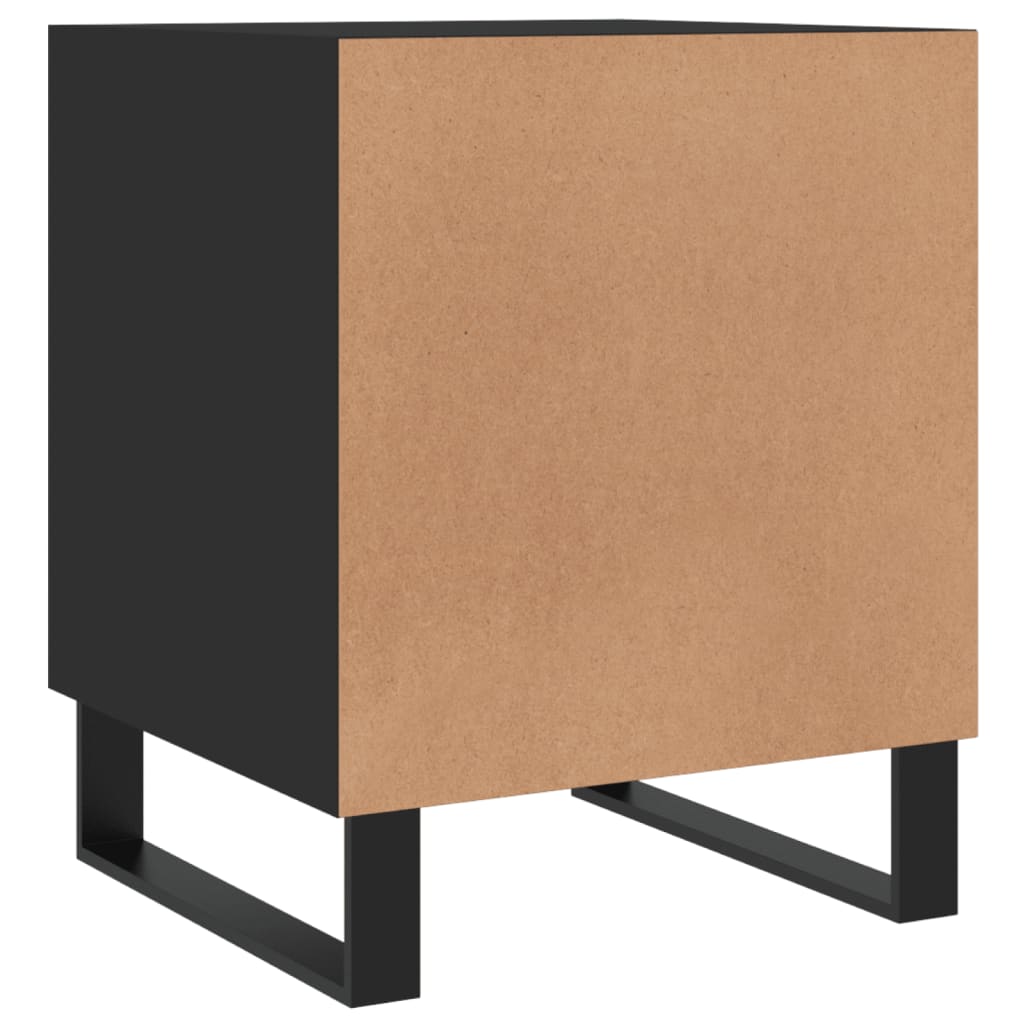 Tables de chevet 2 pcs. Noir 40x40x50 cm en bois