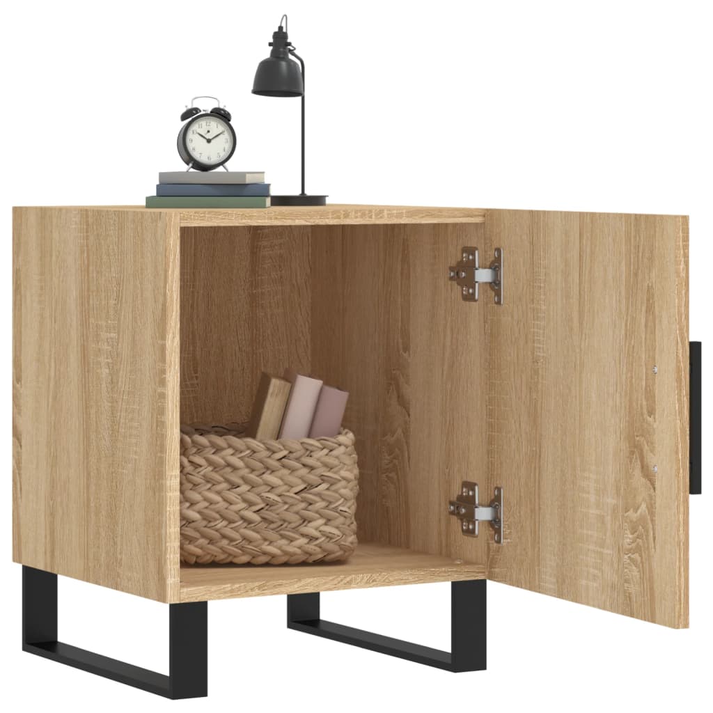 Tables de chevet 2 pcs. Chêne Sonoma 40x40x50 cm matériau bois