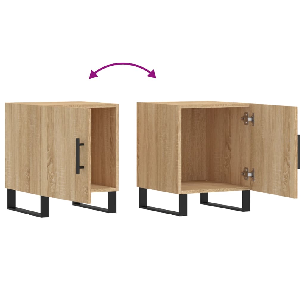 Tables de chevet 2 pcs. Chêne Sonoma 40x40x50 cm matériau bois