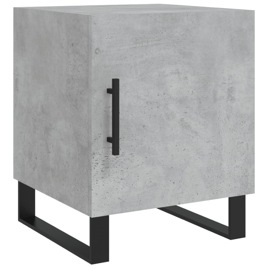 Bedside tables 2 pcs. Concrete grey 40x40x50 cm wood material