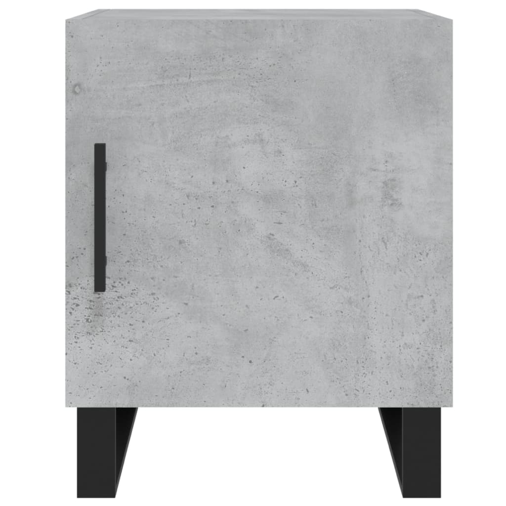 Bedside tables 2 pcs. Concrete grey 40x40x50 cm wood material