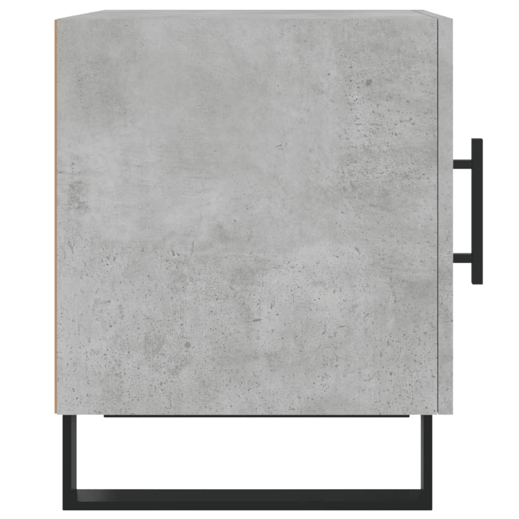 Bedside tables 2 pcs. Concrete grey 40x40x50 cm wood material