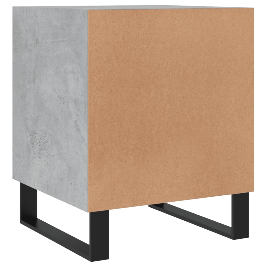 Bedside tables 2 pcs. Concrete grey 40x40x50 cm wood material