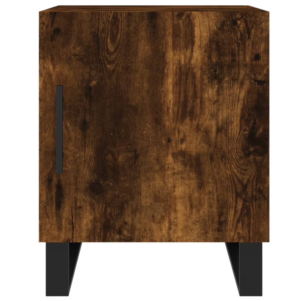 Tables de chevet 2 pcs. chêne fumé 40x40x50 cm matériau bois