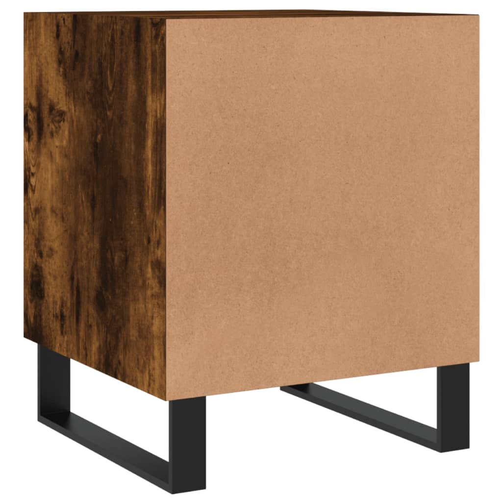 Tables de chevet 2 pcs. chêne fumé 40x40x50 cm matériau bois