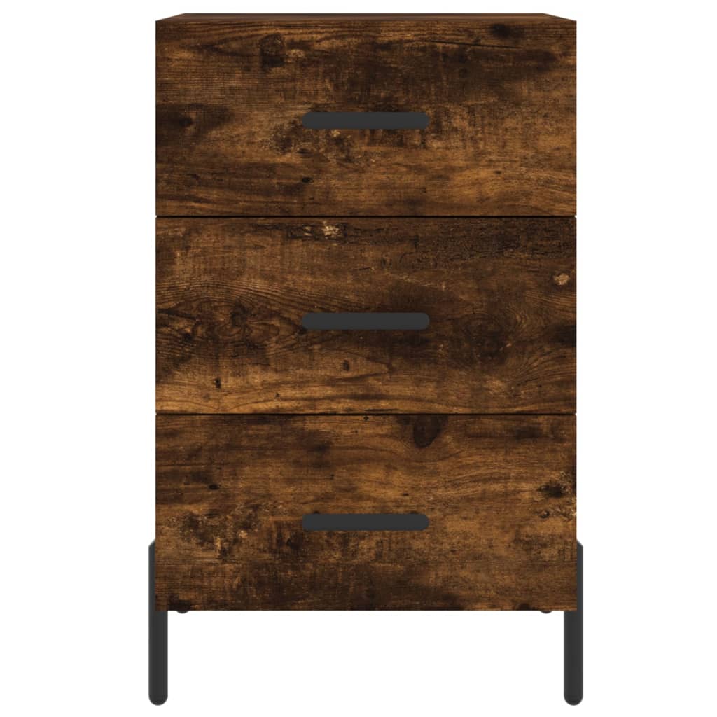 Bedside table smoked oak 40x40x66 cm wood material