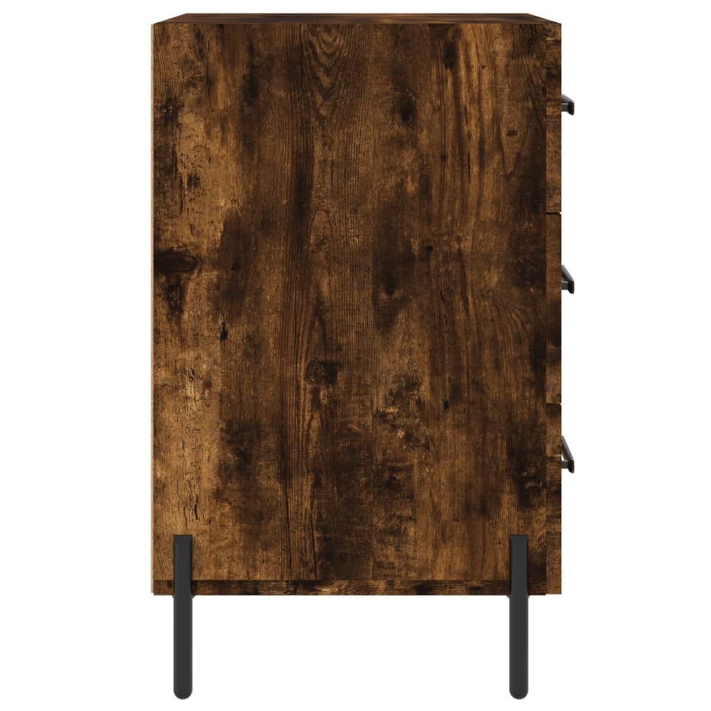 Bedside table smoked oak 40x40x66 cm wood material