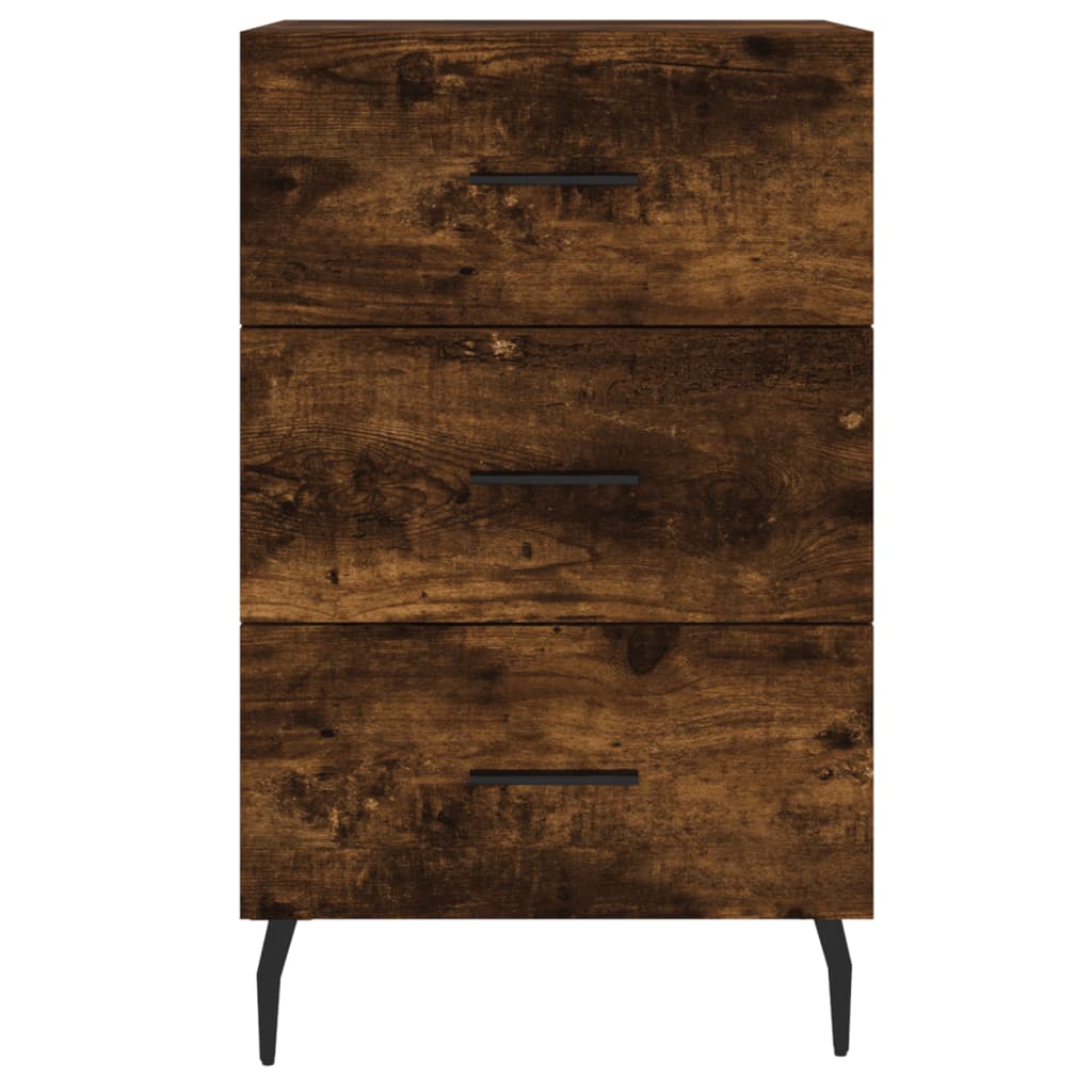 Bedside table smoked oak 40x40x66 cm wood material