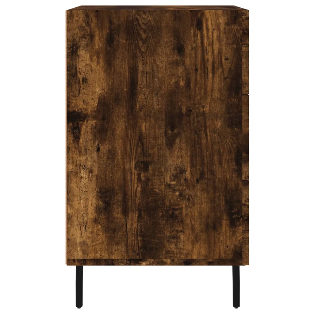 Bedside table smoked oak 40x40x66 cm wood material
