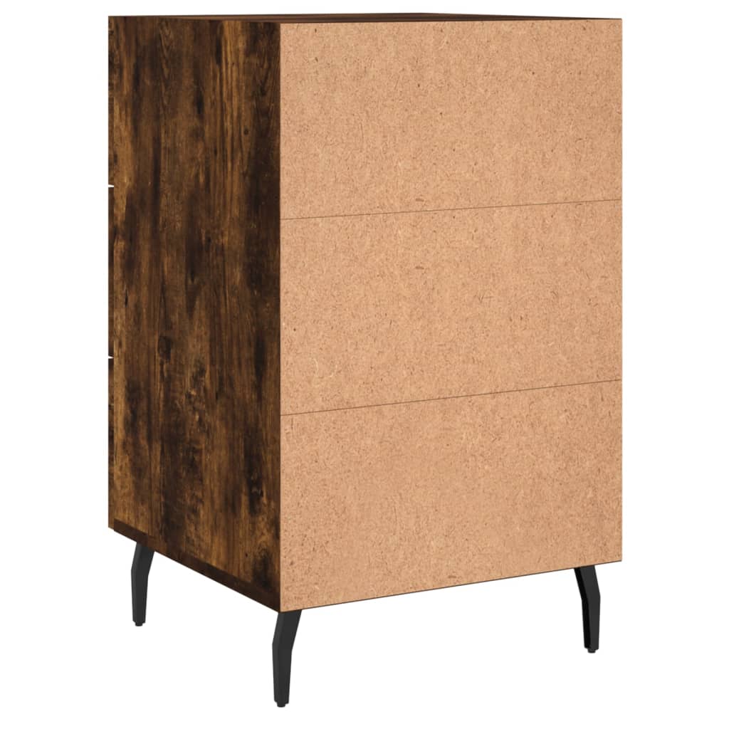 Bedside table smoked oak 40x40x66 cm wood material