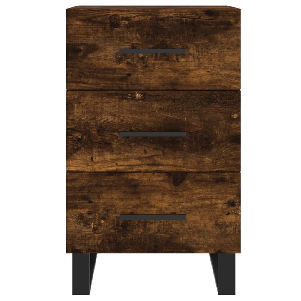 Bedside table smoked oak 40x40x66 cm wood material
