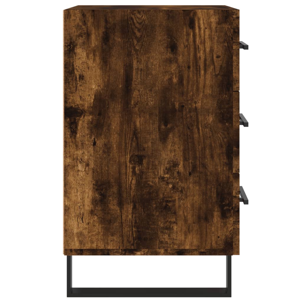Bedside table smoked oak 40x40x66 cm wood material