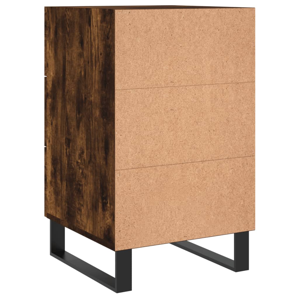 Bedside table smoked oak 40x40x66 cm wood material