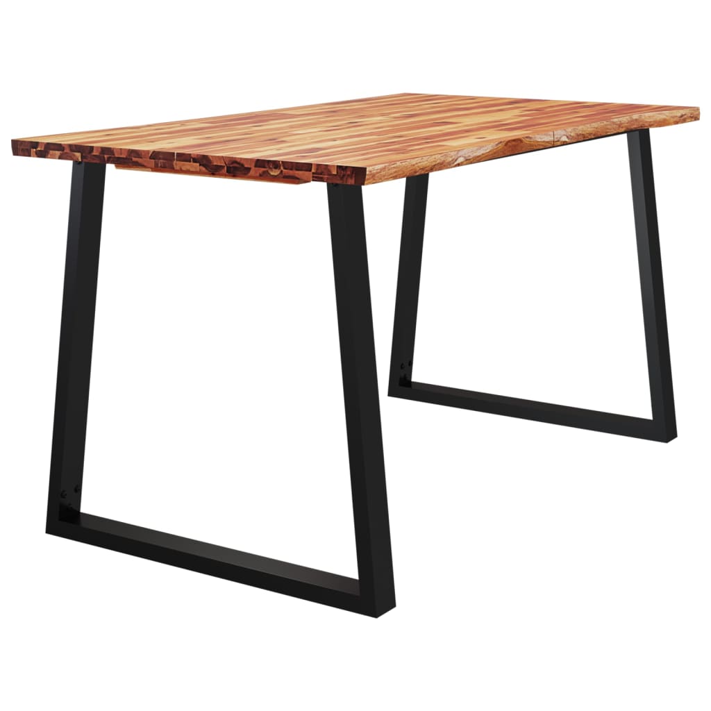 Dining table tree edge 140x80x75 cm solid wood acacia