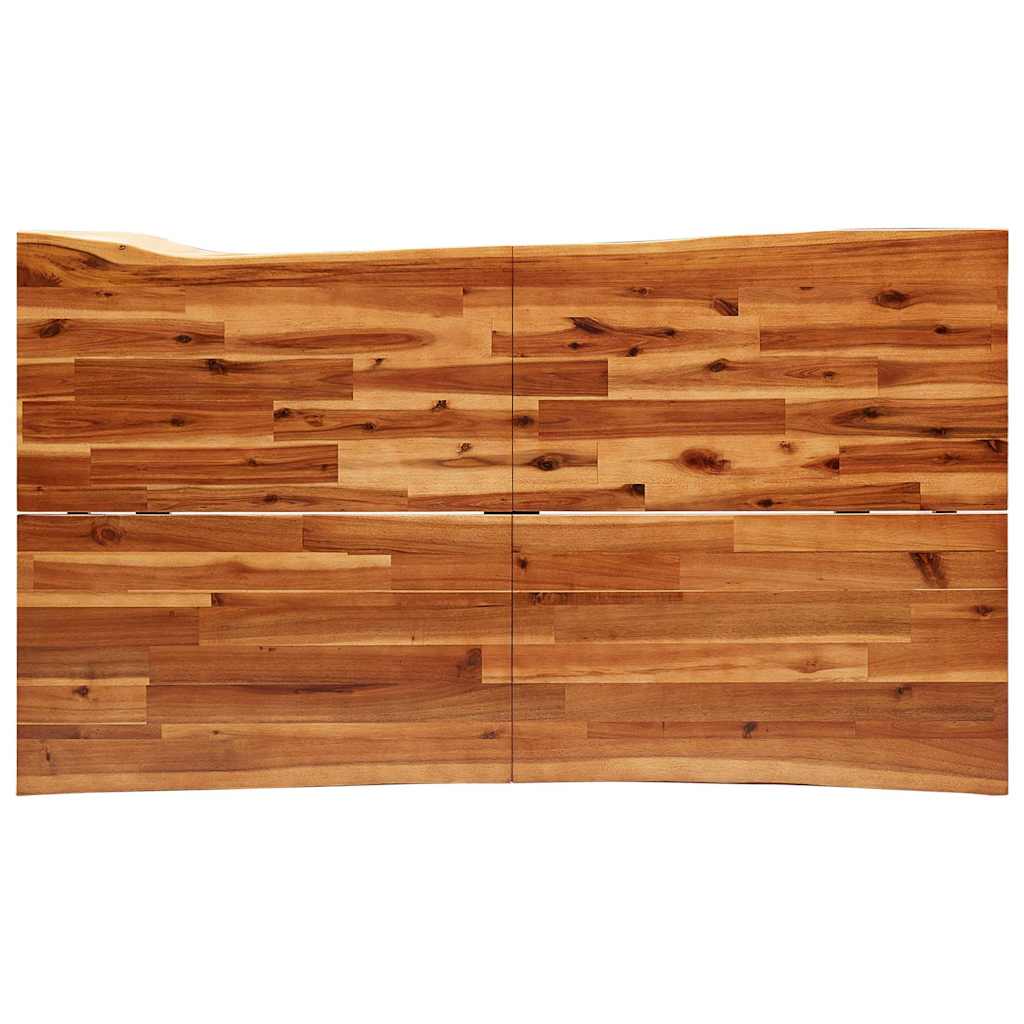 Dining table tree edge 140x80x75 cm solid wood acacia