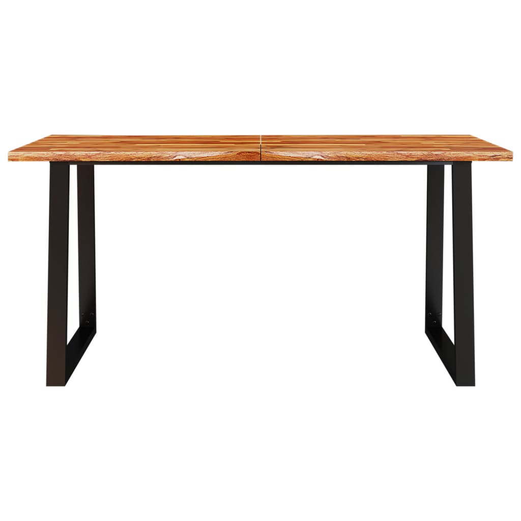 Dining table tree edge 160x80x75 cm solid wood acacia