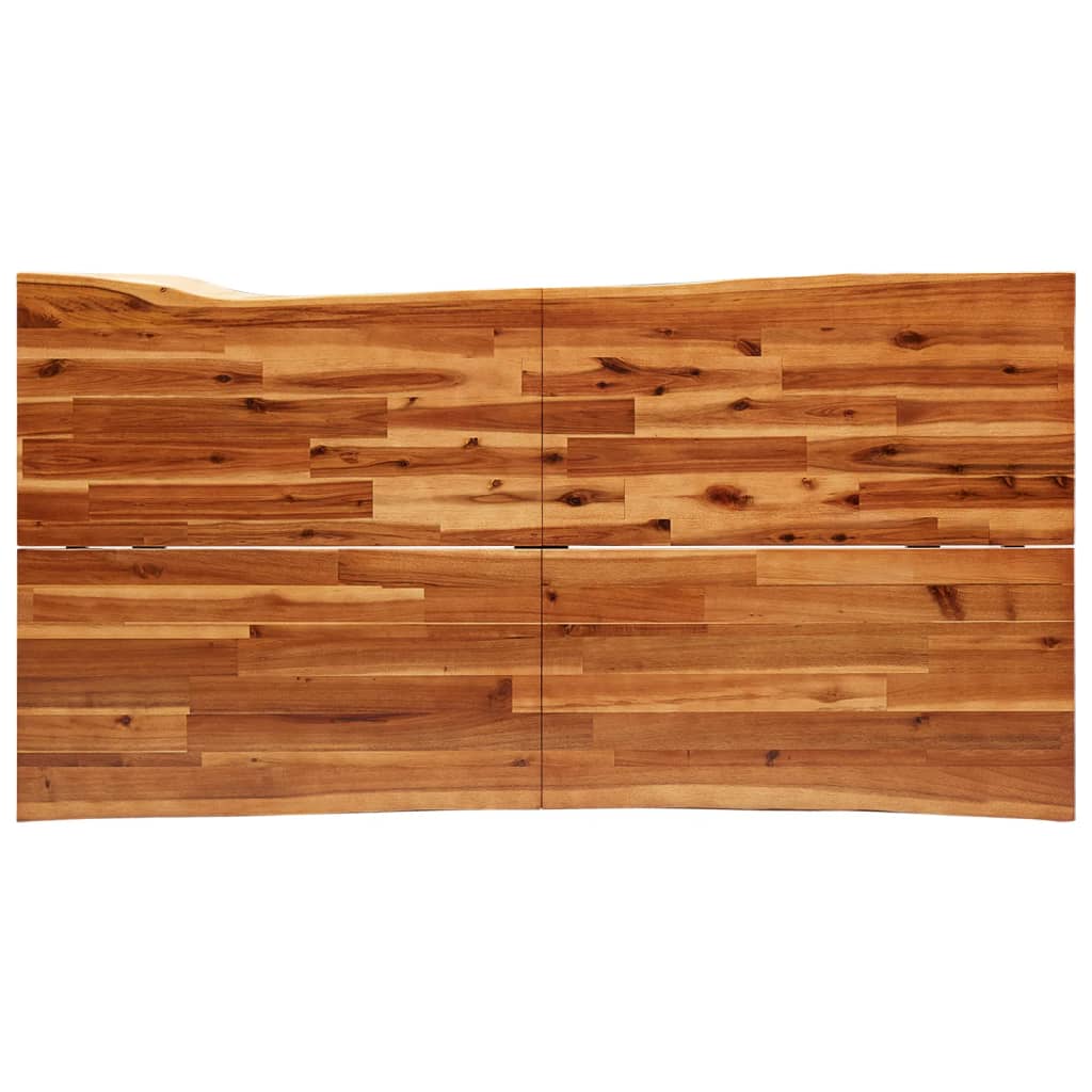 Dining table tree edge 160x80x75 cm solid wood acacia