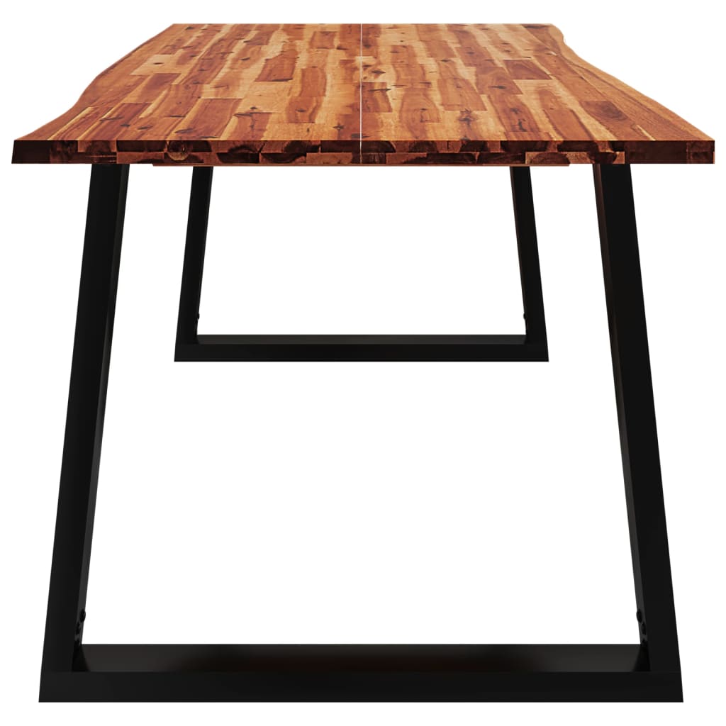 Dining table tree edge 180x90x75 cm solid wood acacia