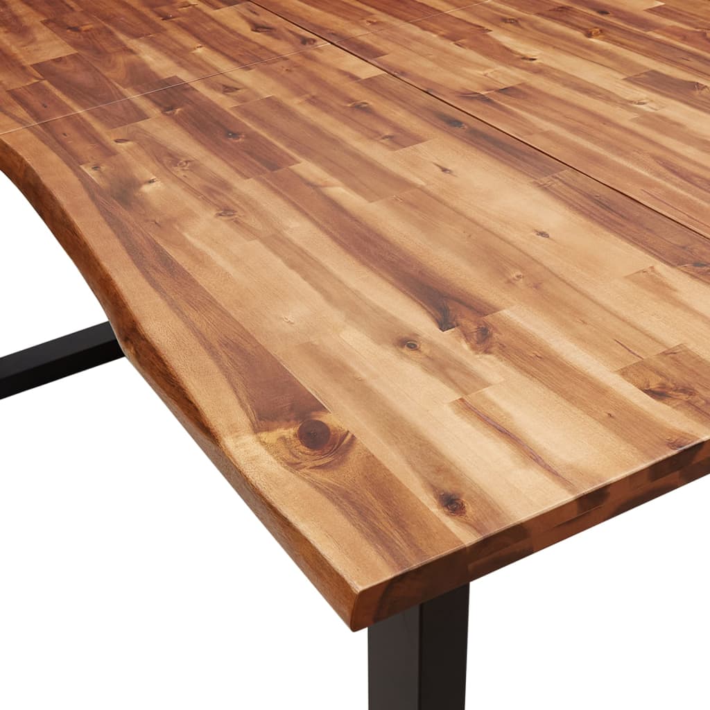 Dining table tree edge 180x90x75 cm solid wood acacia