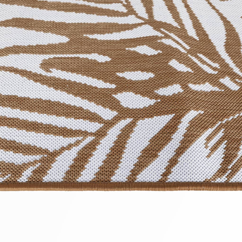 Outdoor Carpet Brown and White 80x150 cm Can be used on both sides