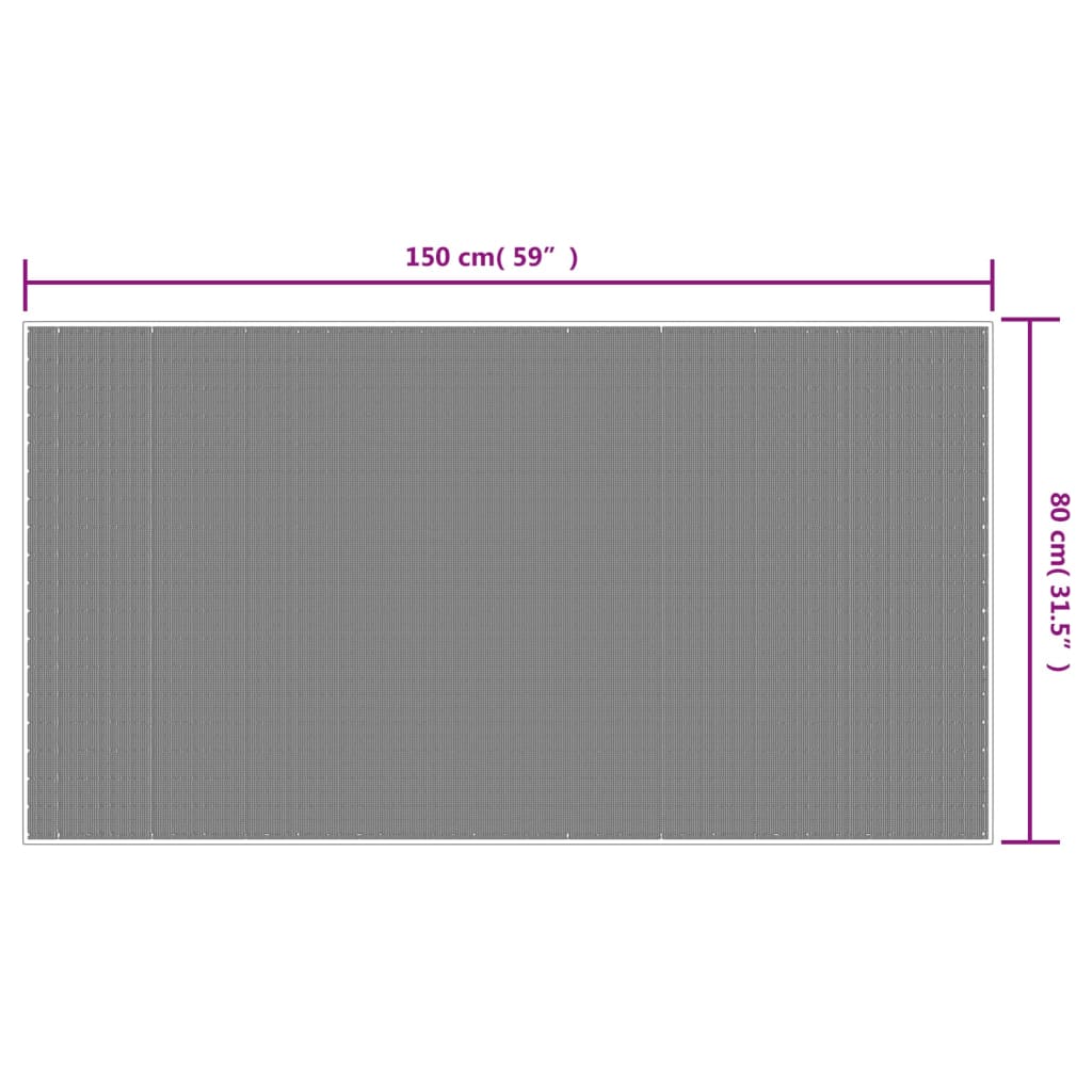 Outdoor Carpet Brown and White 80x150 cm Can be used on both sides