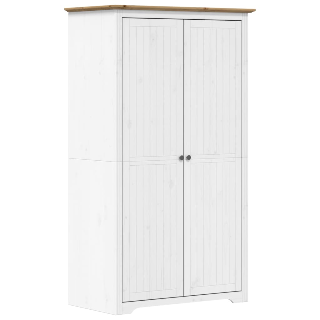 Wardrobe BODO white and brown 99x53.5x173 cm pinewood