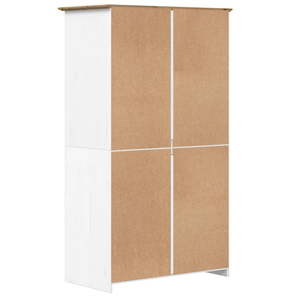 Wardrobe BODO white and brown 99x53.5x173 cm pinewood
