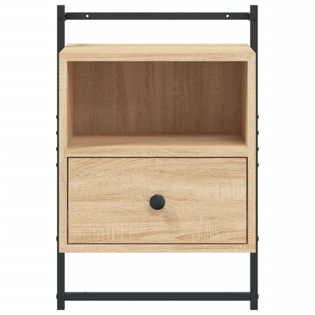 Wand-Nachttische 2 Stk. Sonoma-Eiche 40x30x61 cm Holzwerkstoff