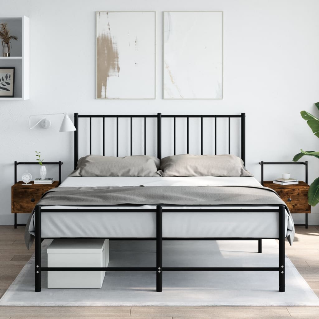 Wall-mounted bedside tables 2 pcs. Smoked oak 35x30x51 cm wood material