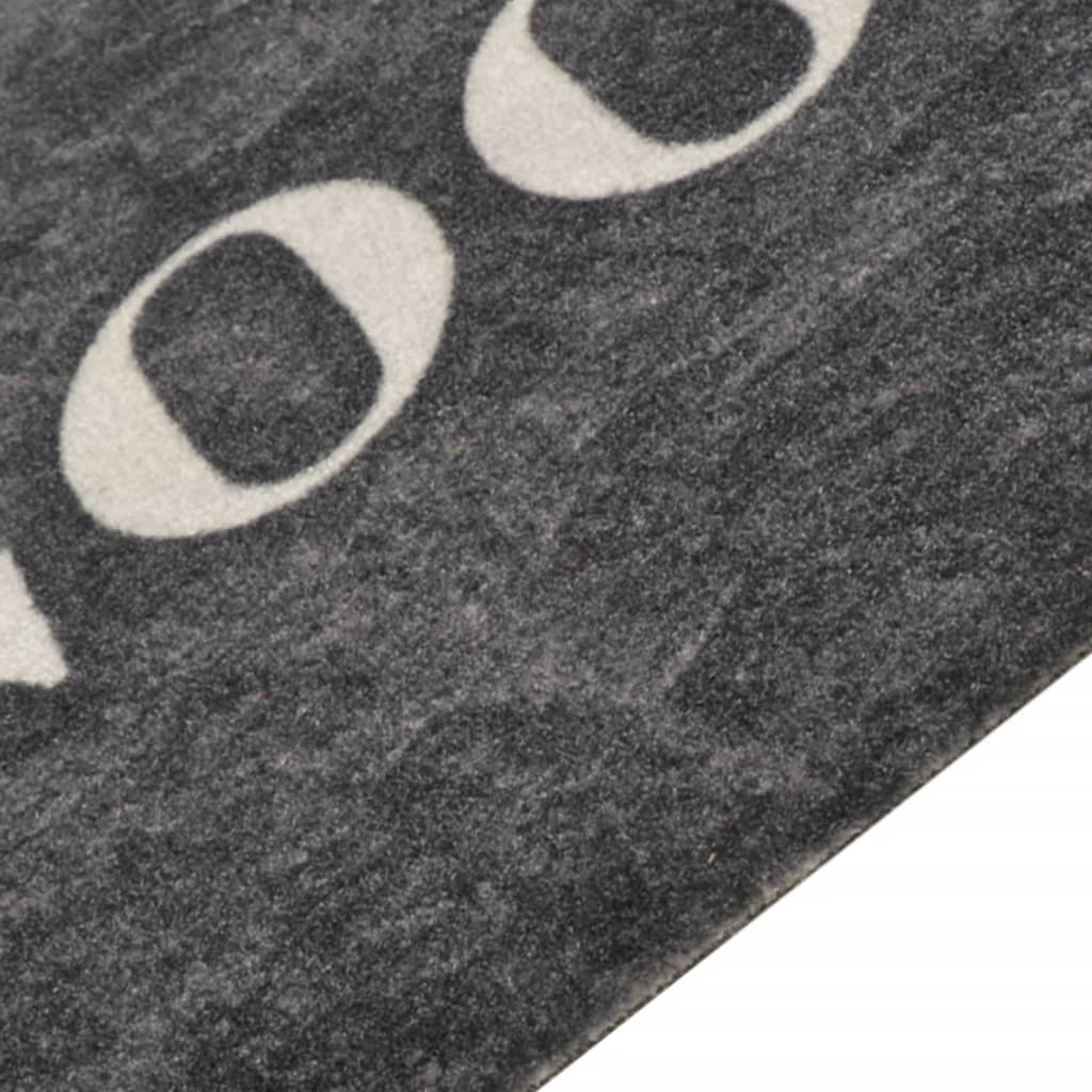 Kitchen rug washable Cooking Black 45x150 cm velvet