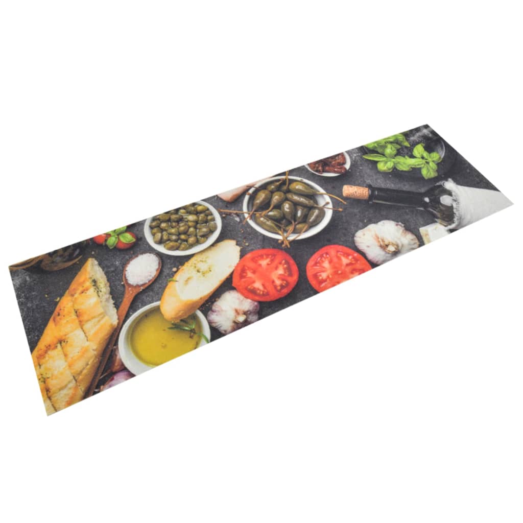 Kitchen rug washable wine & food 45x150 cm velvet
