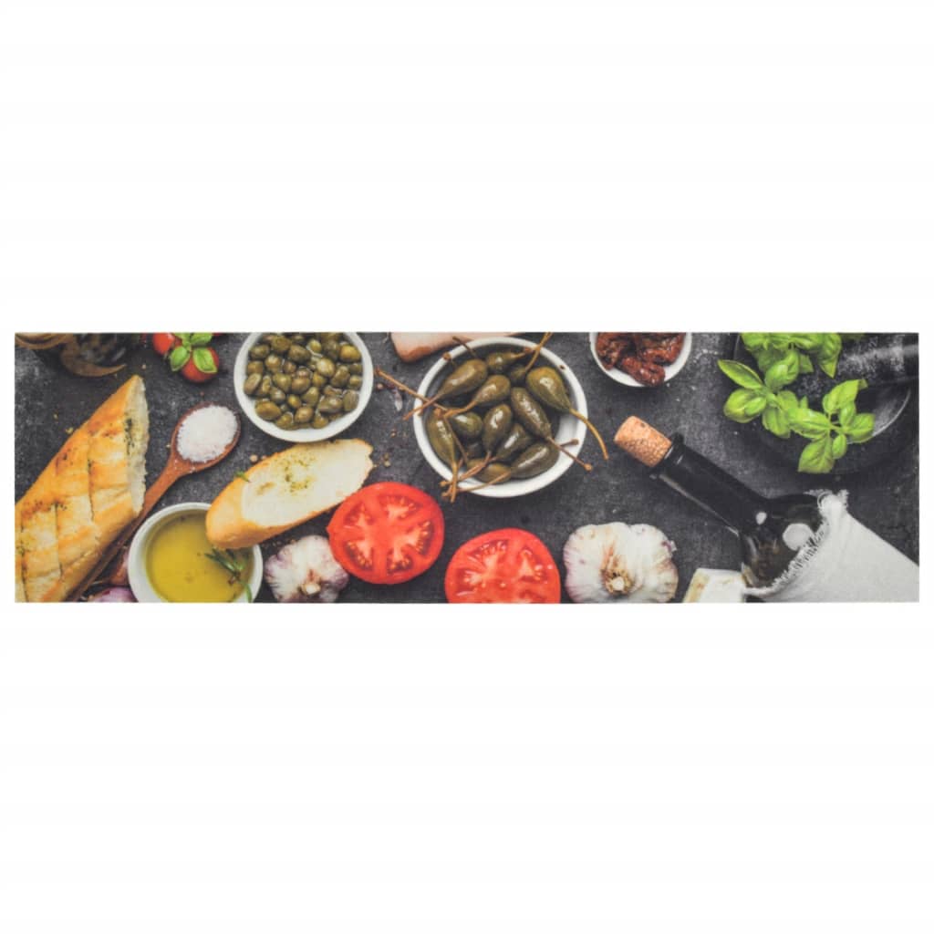 Kitchen rug washable wine & food 45x150 cm velvet