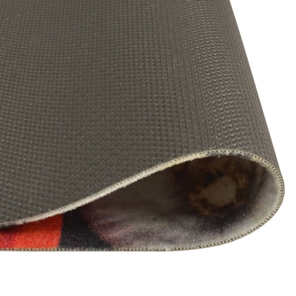 Kitchen rug washable wine & food 60x180 cm velvet