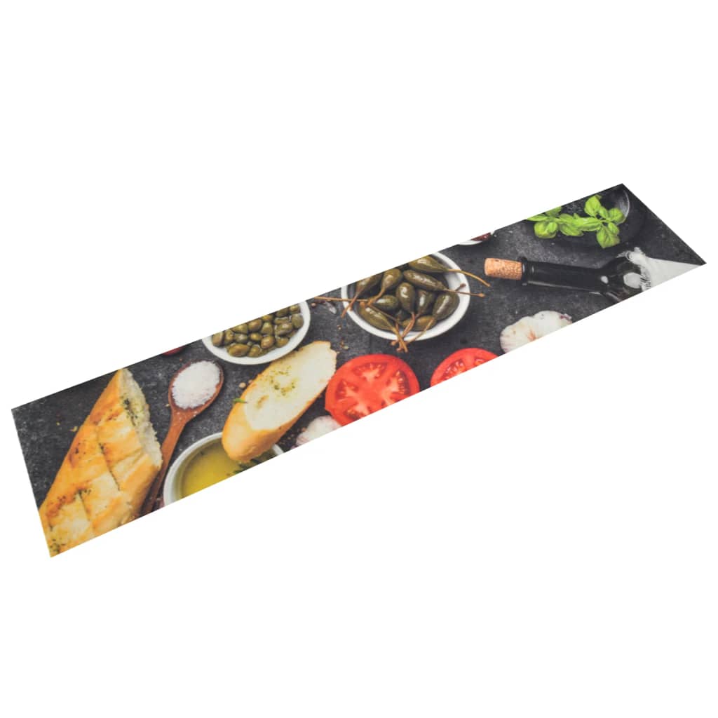 Tapis de cuisine lavable vin et nourriture 60x300 cm velours