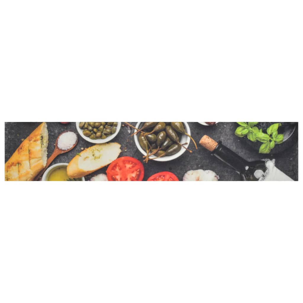 Kitchen rug washable wine & food 60x300 cm velvet