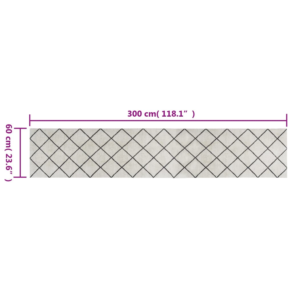 Tapis de cuisine lavable carré 60x300 cm velours