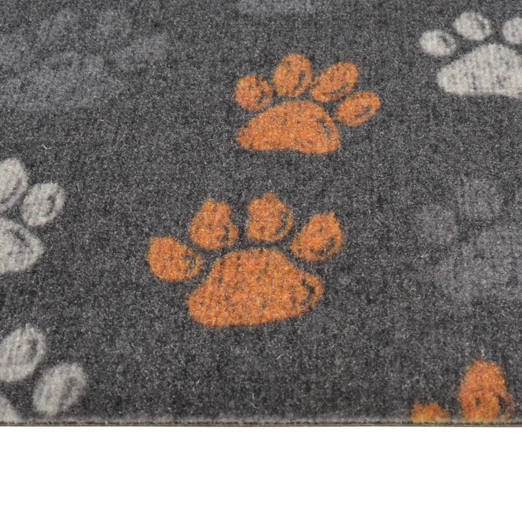 Tapis de cuisine lavable pattes 60x300 cm velours
