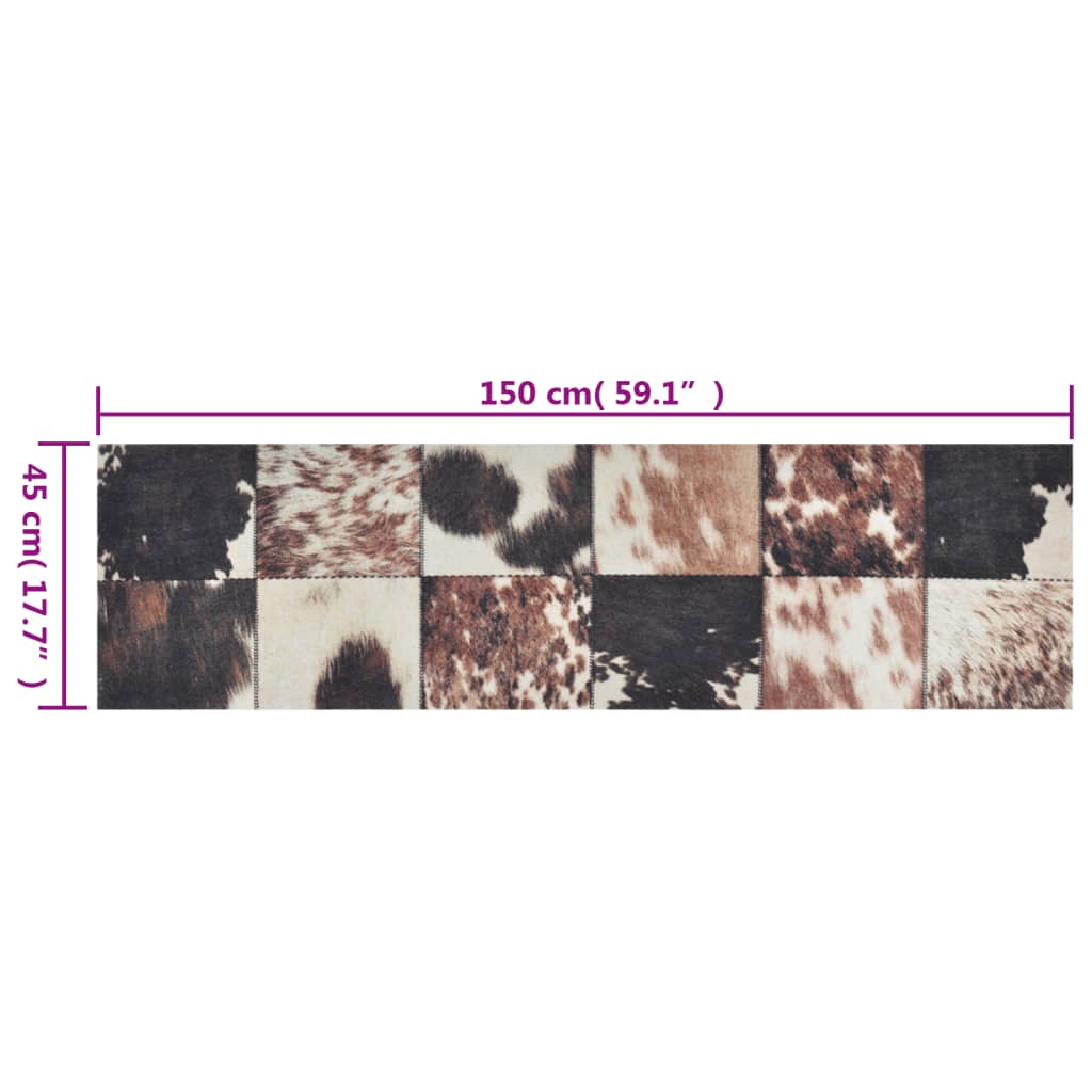 Tapis de cuisine lavable en fourrure animale 45x150 cm velours