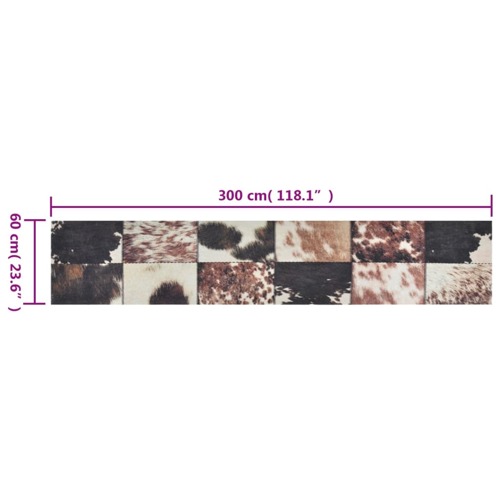 Tapis de cuisine lavable en fourrure animale 60x300 cm velours